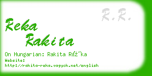 reka rakita business card